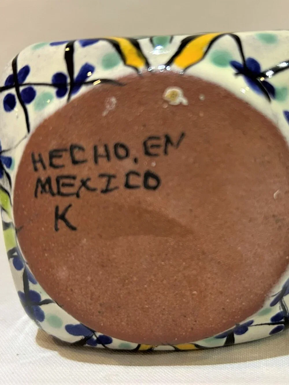 Mexican Pottery Talavera Handmade Painted Colorful Floral Lidded Spice Jar